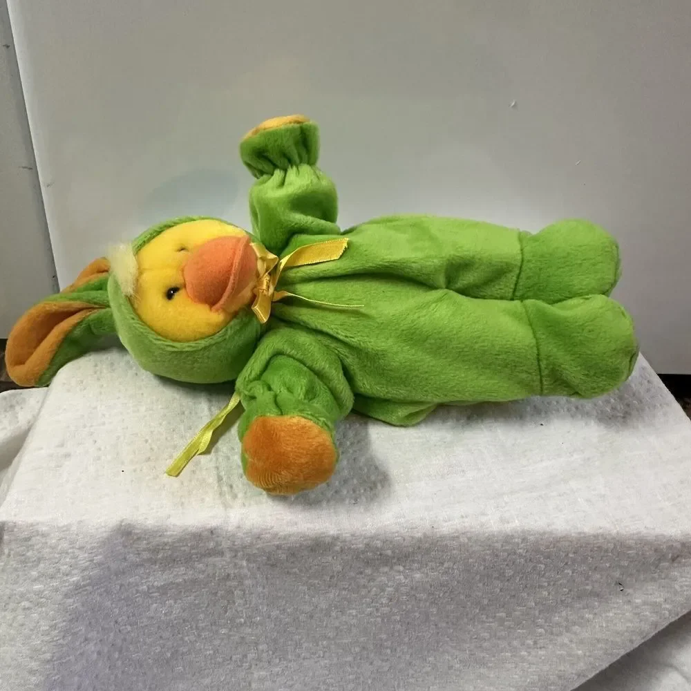1998 GAC Easter Duck In‎ Green Bunny Suit Plush Stuffed Animal 13